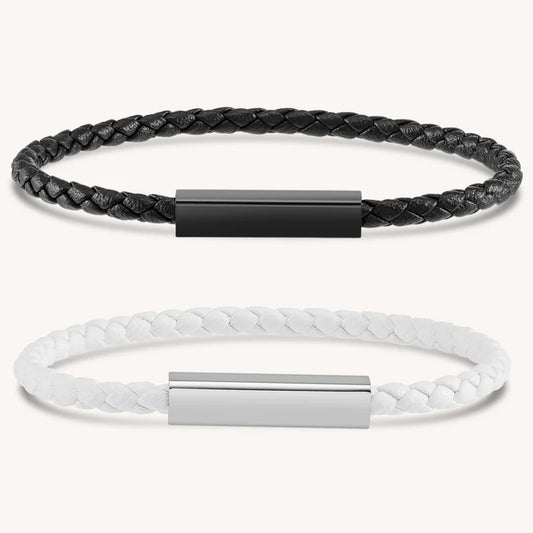 Magnetic Leather Couple Bracelets