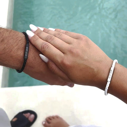 Magnetic Leather Couple Bracelets