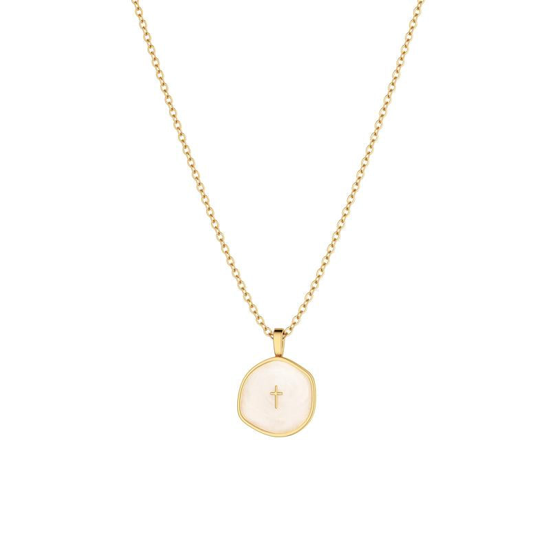Cross Necklace for Women-Dainty Gold Plated Cross Pendant
