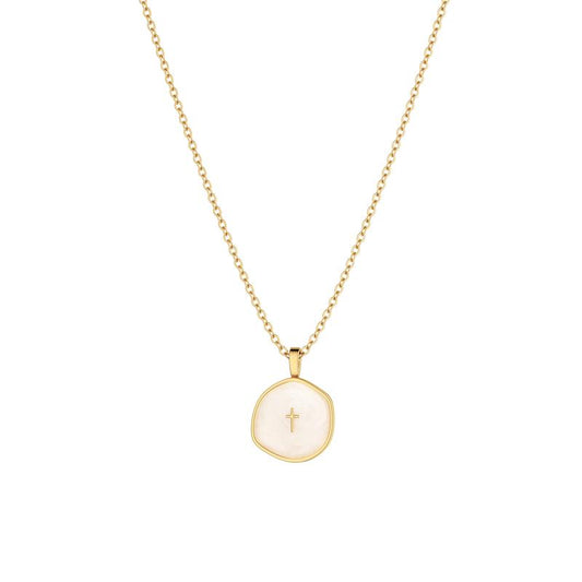 Cross Necklace for Women-Dainty Gold Plated Cross Pendant
