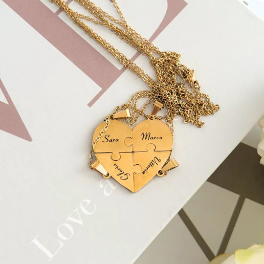 Heart Puzzle Necklace