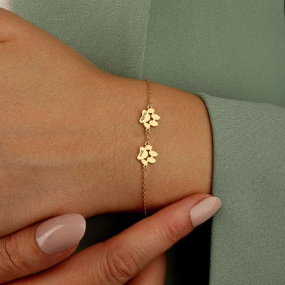 Personalized Paw Name Bracelet