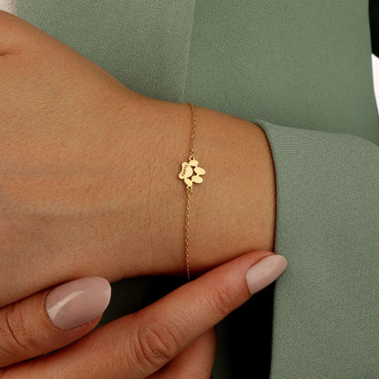 Personalized Paw Name Bracelet