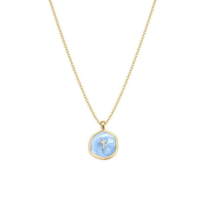 Cross Necklace for Women-Dainty Gold Plated Cross Pendant