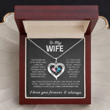 Always Yours – Birthstone Heart Necklace