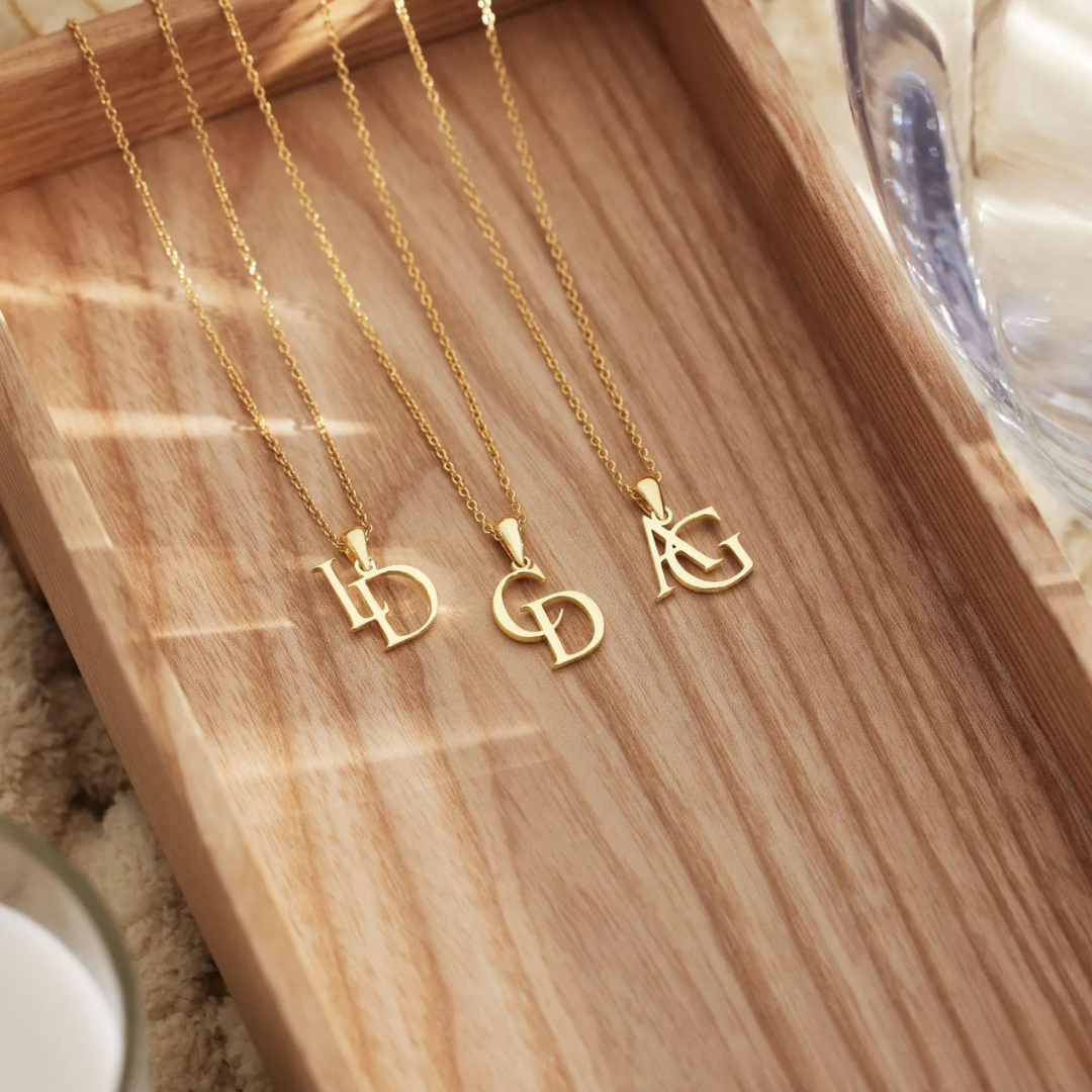 Personalized Double Initial Necklace – Waterproof & Tarnish-Free