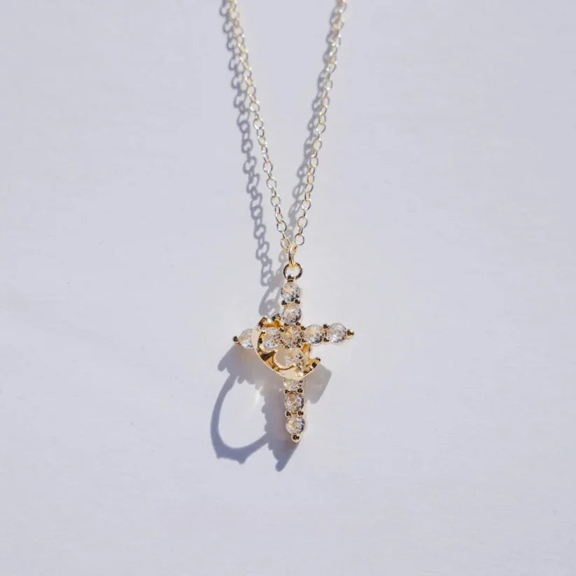Cross & Crown Necklace
