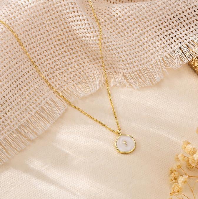 Cross Necklace for Women-Dainty Gold Plated Cross Pendant