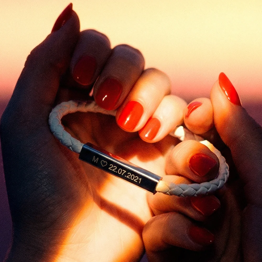Magnetic Leather Couple Bracelets